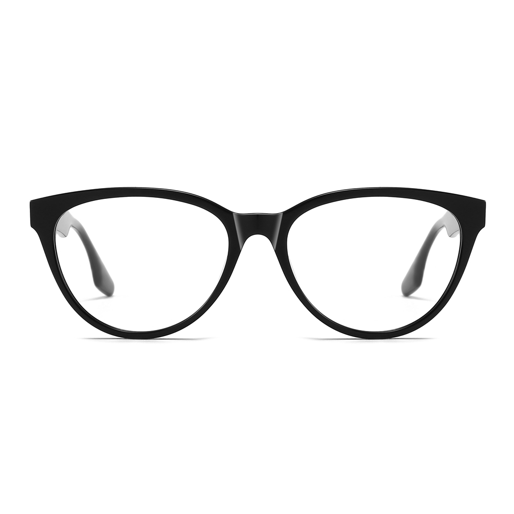 Wholesale Premium Horn-Rimmed Cat-Eye Glasses for Women Blue Light Blocking Eyeglasses Handcrafted Acetate Optical Frame Manufacturer in China