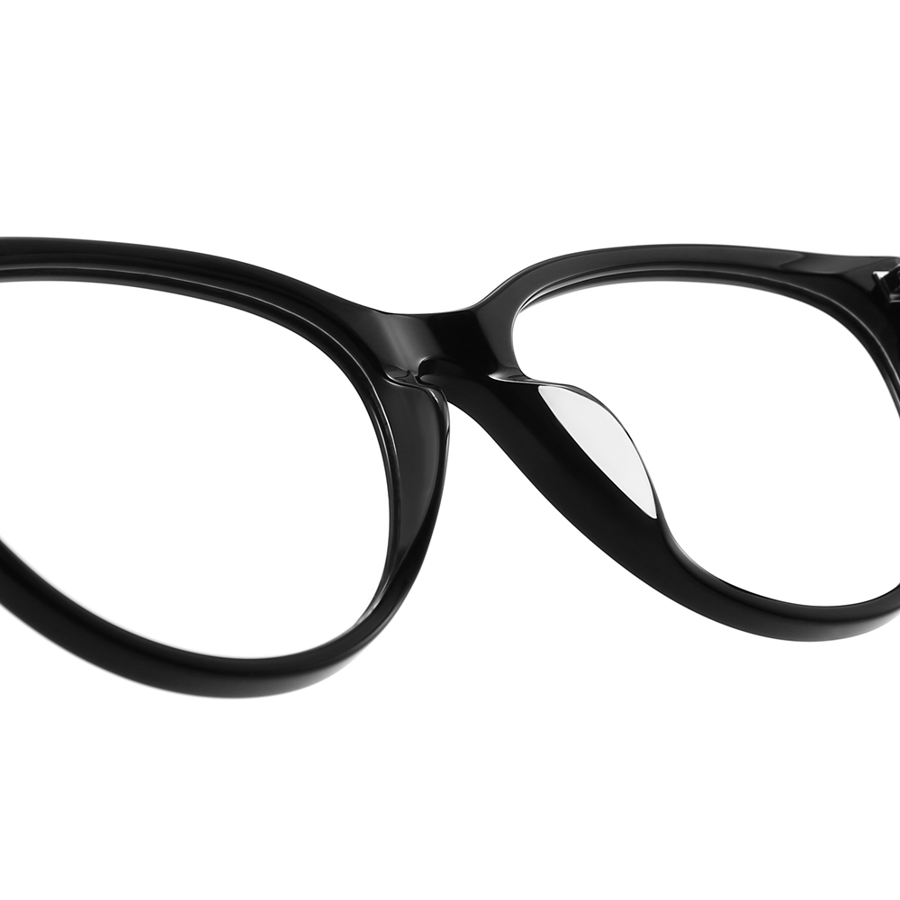 Wholesale Premium Horn-Rimmed Cat-Eye Glasses for Women Blue Light Blocking Eyeglasses Handcrafted Acetate Optical Frame Manufacturer in China