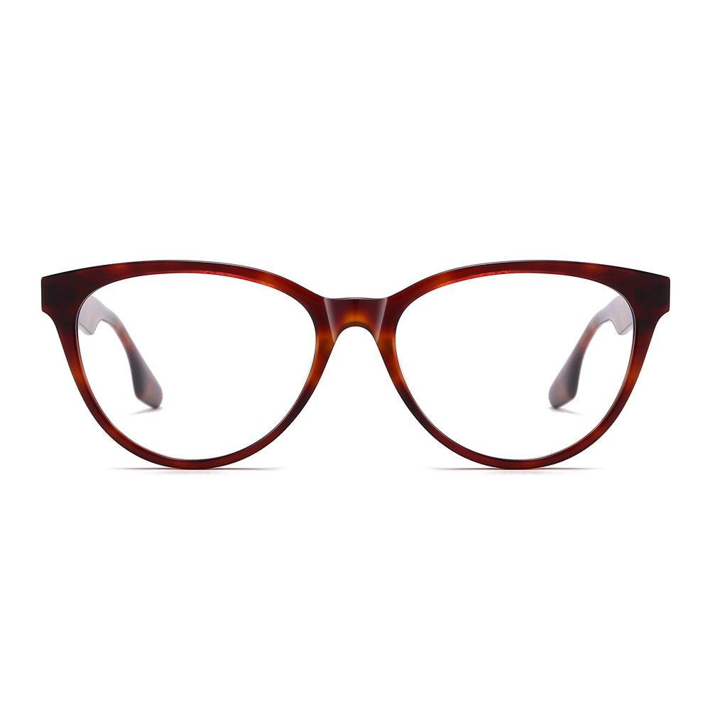 Wholesale Premium Horn-Rimmed Cat-Eye Glasses for Women Blue Light Blocking Eyeglasses Handcrafted Acetate Optical Frame Manufacturer in China