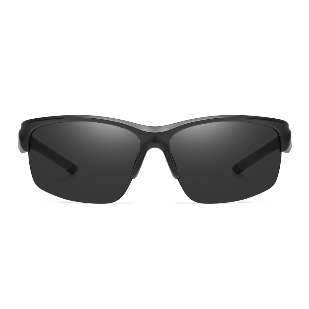 Wholesale Half Frame Polarized Sports Sunglasses for Athletes & Outdoor Enthusiasts Aerodynamic Wrap-Around Running Glasses Manufacturer China