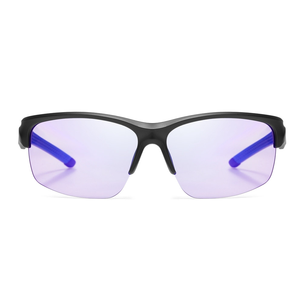 Wholesale Half Frame Polarized Sports Sunglasses for Athletes & Outdoor Enthusiasts Aerodynamic Wrap-Around Running Glasses Manufacturer China