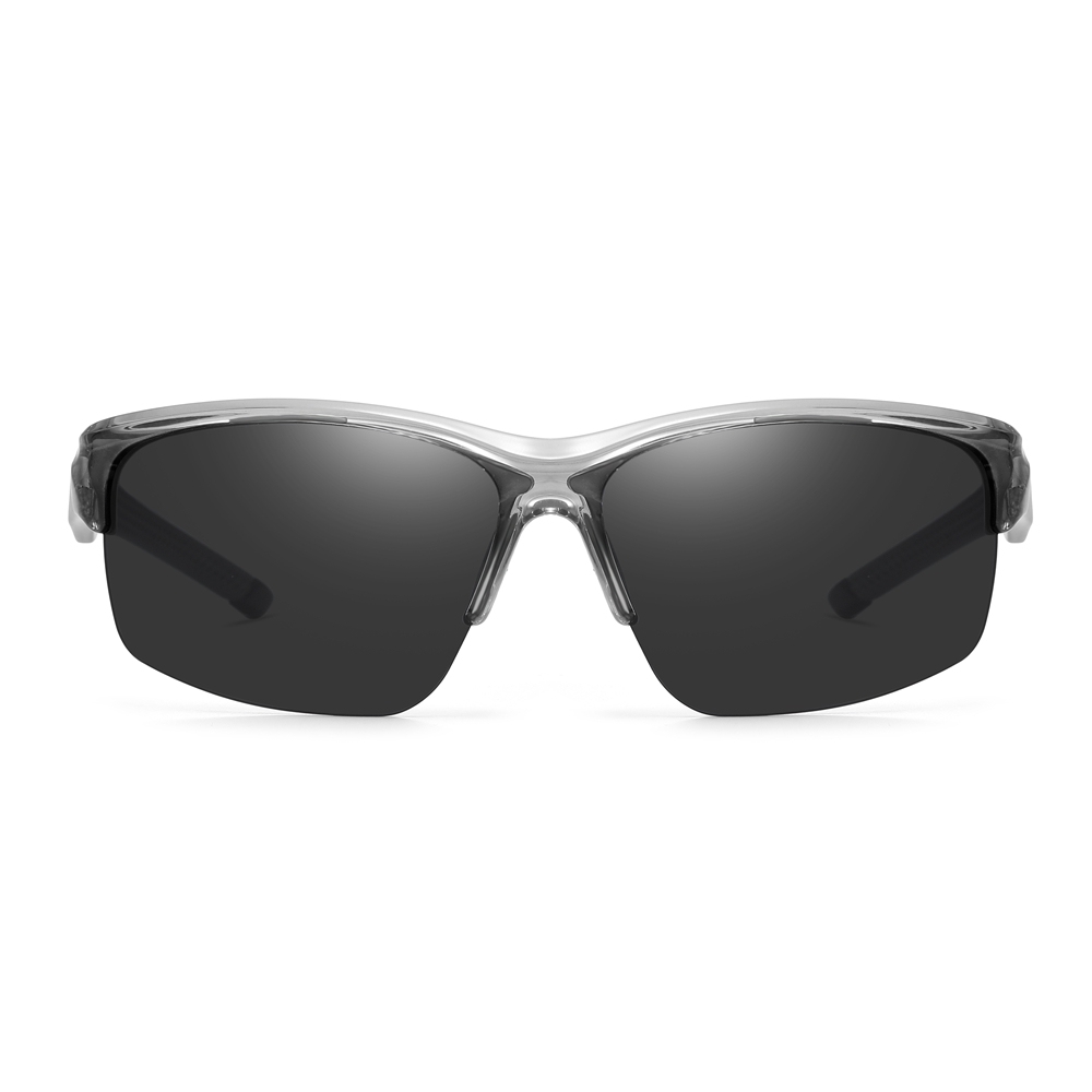 Wholesale Half Frame Polarized Sports Sunglasses for Athletes & Outdoor Enthusiasts Aerodynamic Wrap-Around Running Glasses Manufacturer China