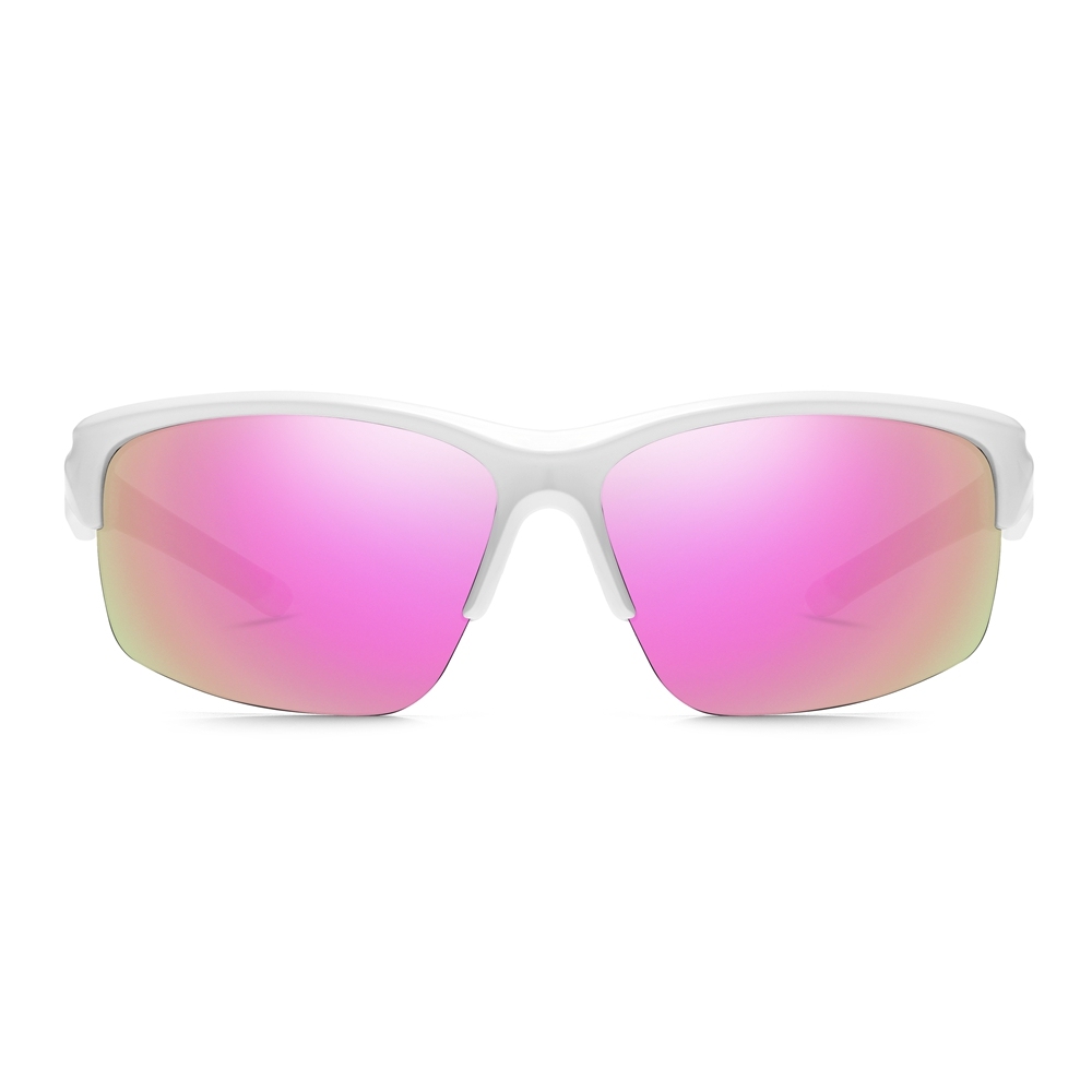 Wholesale Half Frame Polarized Sports Sunglasses for Athletes & Outdoor Enthusiasts Aerodynamic Wrap-Around Running Glasses Manufacturer China