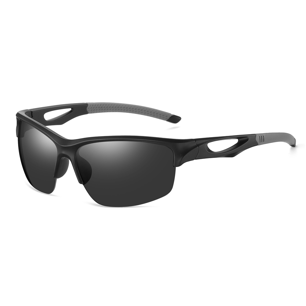 Wholesale Half Frame Polarized Sports Sunglasses for Athletes & Outdoor Enthusiasts Aerodynamic Wrap-Around Running Glasses Manufacturer China