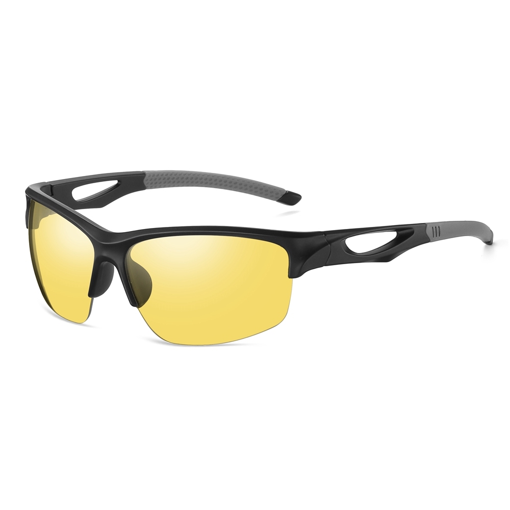 Wholesale Half Frame Polarized Sports Sunglasses for Athletes & Outdoor Enthusiasts Aerodynamic Wrap-Around Running Glasses Manufacturer China