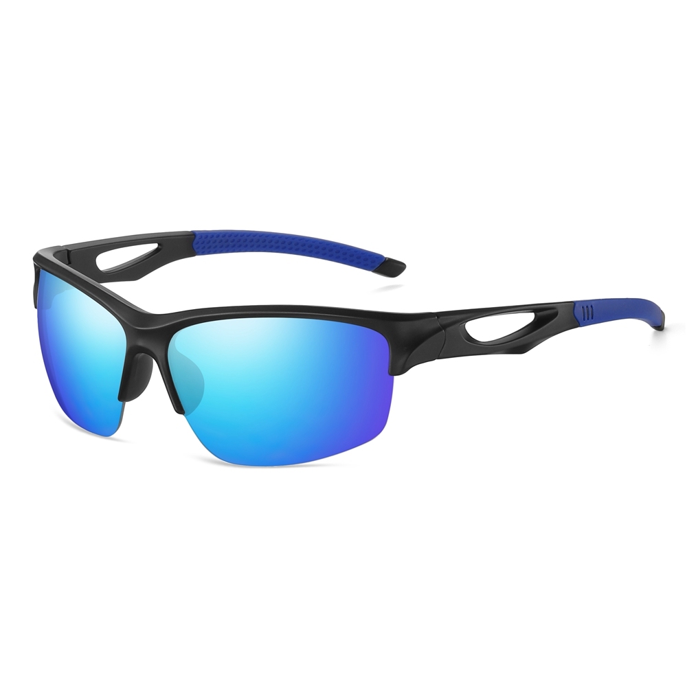 Wholesale Half Frame Polarized Sports Sunglasses for Athletes & Outdoor Enthusiasts Aerodynamic Wrap-Around Running Glasses Manufacturer China