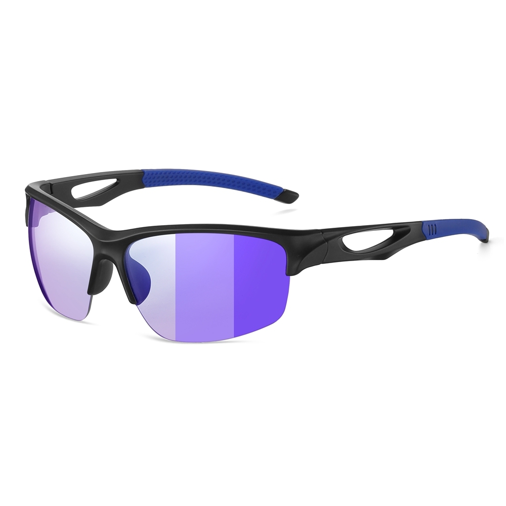 Wholesale Half Frame Polarized Sports Sunglasses for Athletes & Outdoor Enthusiasts Aerodynamic Wrap-Around Running Glasses Manufacturer China