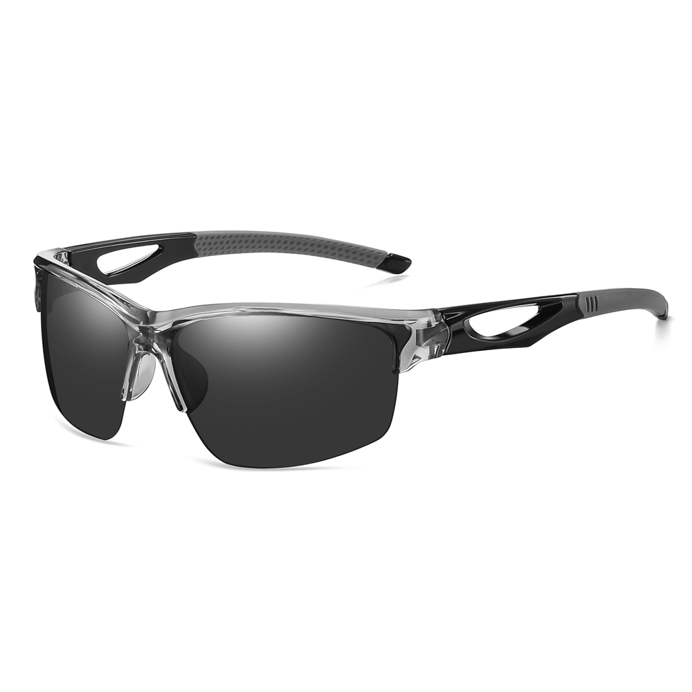 Wholesale Half Frame Polarized Sports Sunglasses for Athletes & Outdoor Enthusiasts Aerodynamic Wrap-Around Running Glasses Manufacturer China