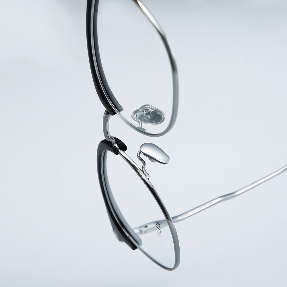 Custom Pure Titanium Square Browline Optical Frames for Men Retro Blue Light Filter Glasses Business Professional Eyeglasses Wholesale Supplier