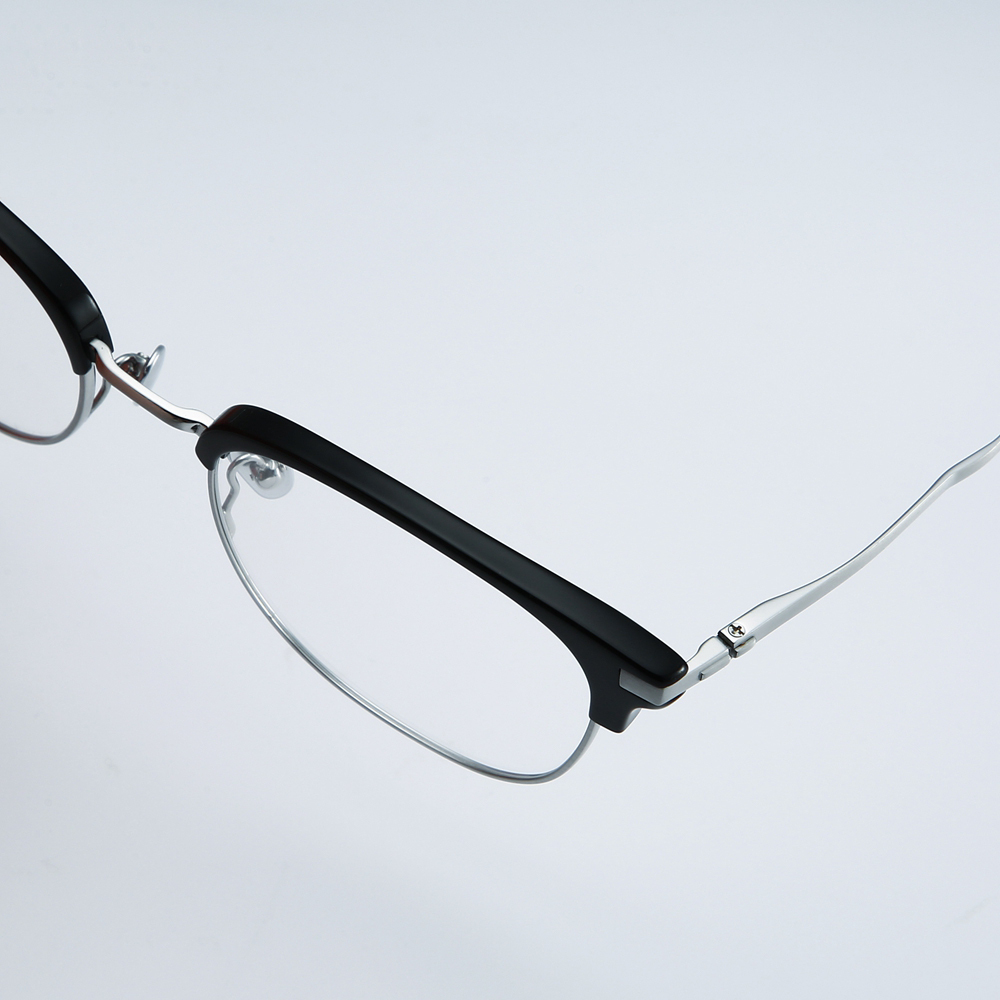 Custom Pure Titanium Square Browline Optical Frames for Men Retro Blue Light Filter Glasses Business Professional Eyeglasses Wholesale Supplier