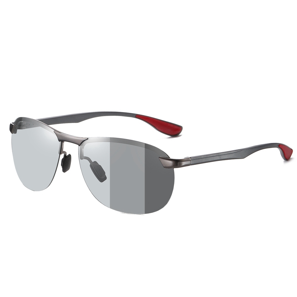 Custom Semi-Rimless Sport Sunglasses with Aluminum Temples for High-Performance Outdoor Activities Polarized Fishing Glasses Manufacturer China