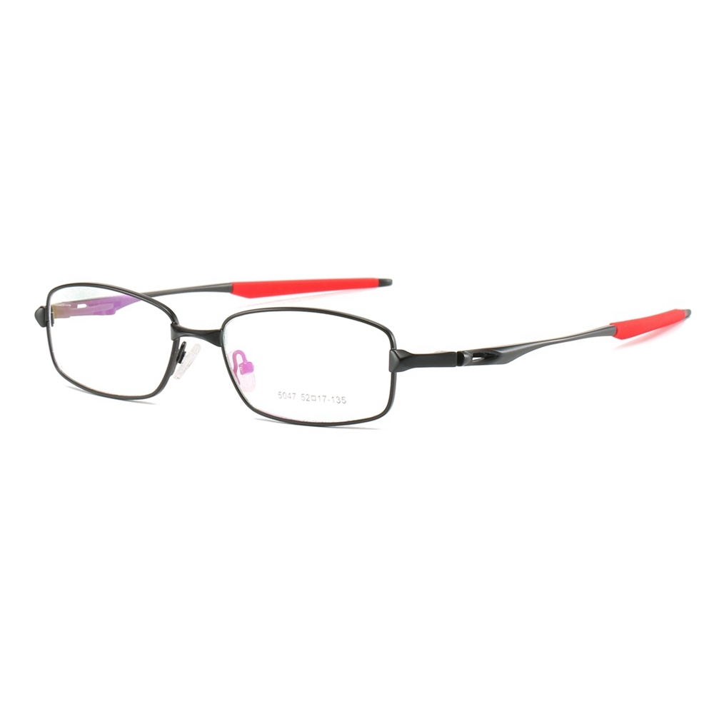 Wholesale Modern Rectangle Metal Optical Frames for Active Men Aerodynamic Athletic Prescription Glasses Professional Eyeglasses Manufacturer China