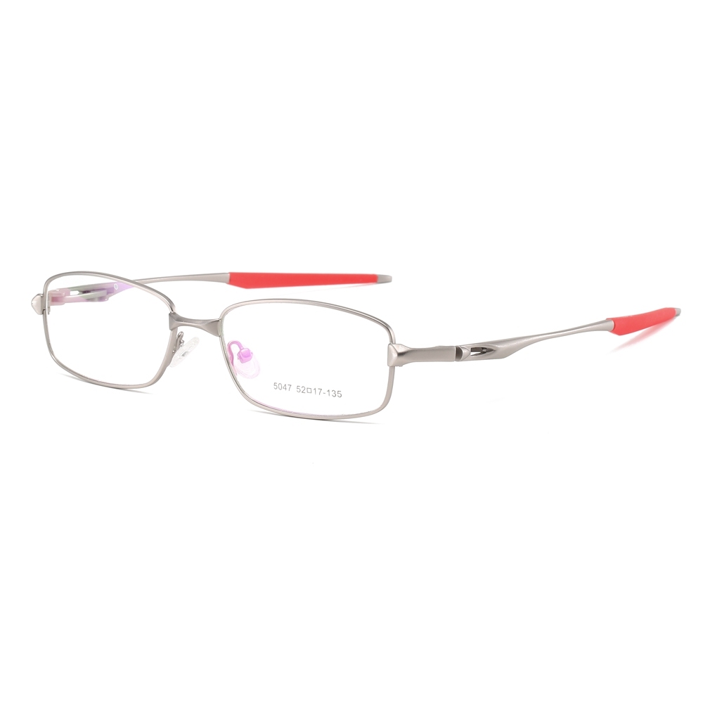 Wholesale Modern Rectangle Metal Optical Frames for Active Men Aerodynamic Athletic Prescription Glasses Professional Eyeglasses Manufacturer China