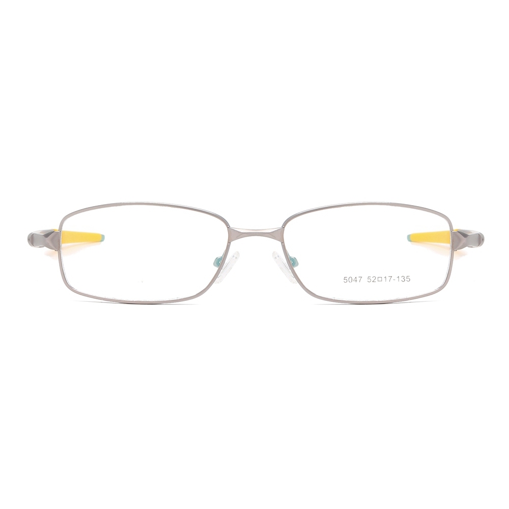 Wholesale Modern Rectangle Metal Optical Frames for Active Men Aerodynamic Athletic Prescription Glasses Professional Eyeglasses Manufacturer China