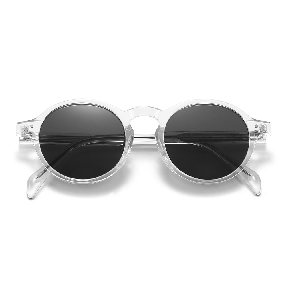 Custom Unisex Classic Panto Sunglasses Keyhole Bridge Metal Rivets Vintage Round Shades for Men Polarized Everyday Glasses Manufacturer China