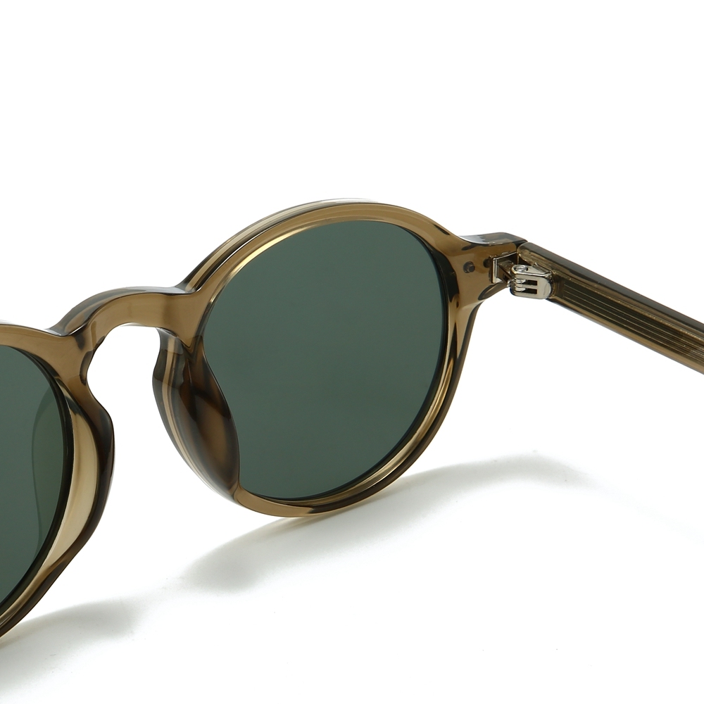Custom Unisex Classic Panto Sunglasses Keyhole Bridge Metal Rivets Vintage Round Shades for Men Polarized Everyday Glasses Manufacturer China