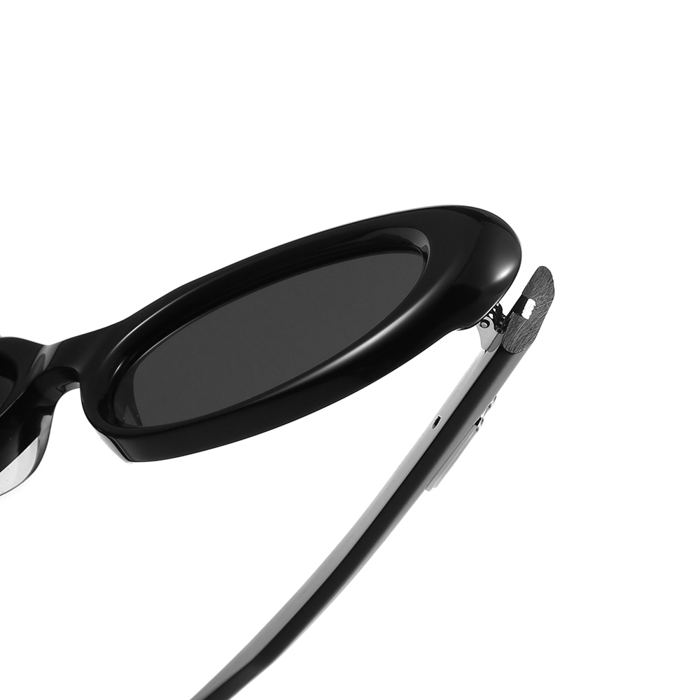 Wholesale Ladies Thick Oval Sunglasses with Metal Accents High-Fashion Y2k Shades for Women Premium Acetate Designer Eyewear Manufacturer China