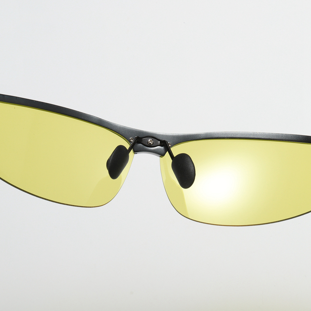 Custom Men's Aluminum Semi-rimless Sports Photochromic Cycling Glasses Light Adaptive Lenses Day and Night Vision Eyewear for Running Wholesale