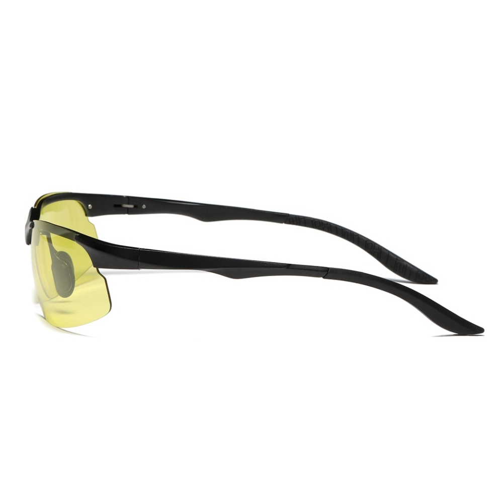 Custom Men's Aluminum Semi-rimless Sports Photochromic Cycling Glasses Light Adaptive Lenses Day and Night Vision Eyewear for Running Wholesale