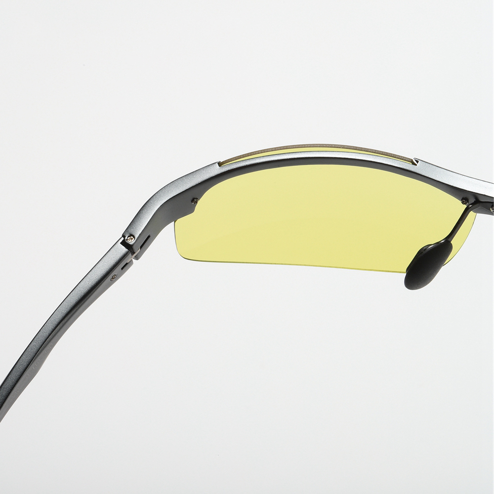 Custom Men's Aluminum Semi-rimless Sports Photochromic Cycling Glasses Light Adaptive Lenses Day and Night Vision Eyewear for Running Wholesale