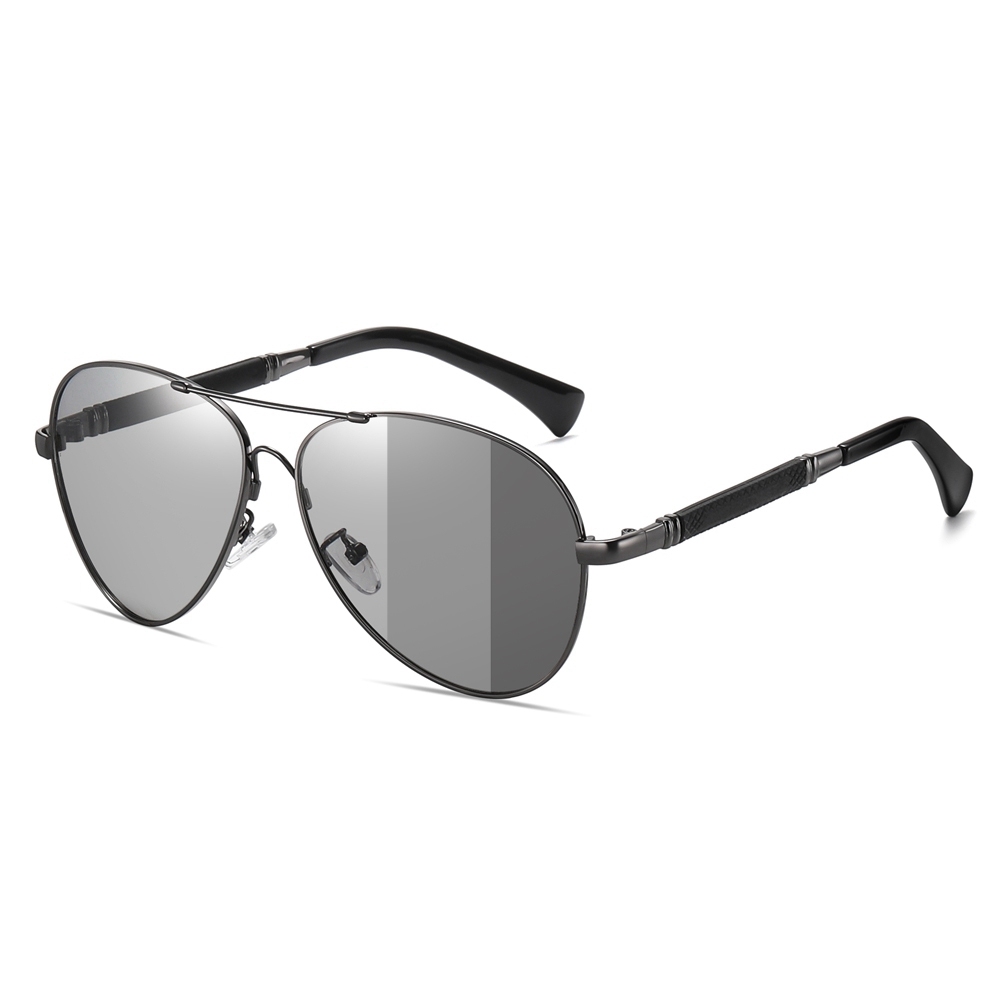 Mens Flexible Memory Metal Aviator Sunglass Custom Luxury Brand Polarized Sunglasses for Business Casual Everyday Sun Glasses with Logo