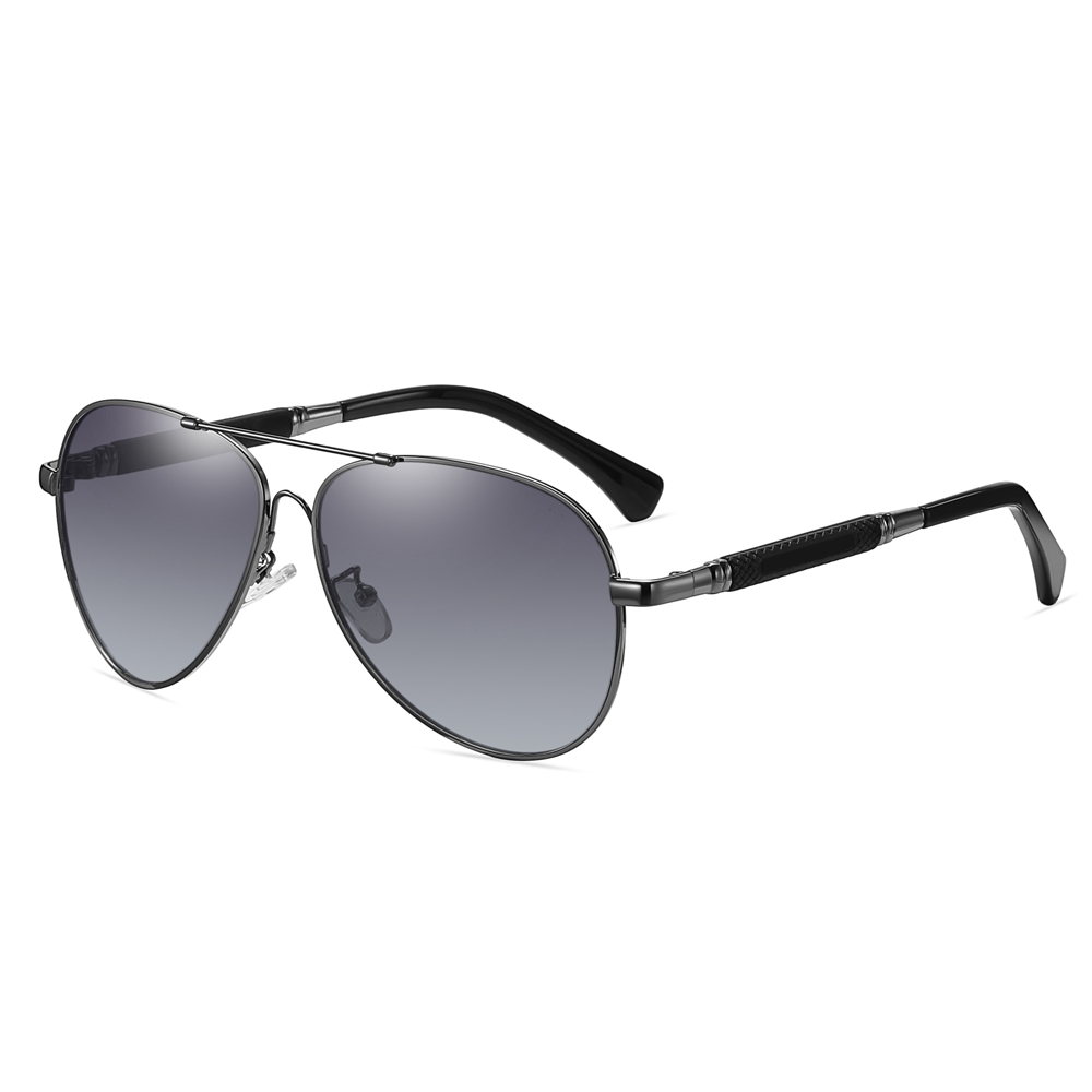 Custom Flexible Memory Metal Aviator Shades Men's Luxury Designer Brand Sunglasses for Everyday Use Polarized Pilot Glasses Wholesale China