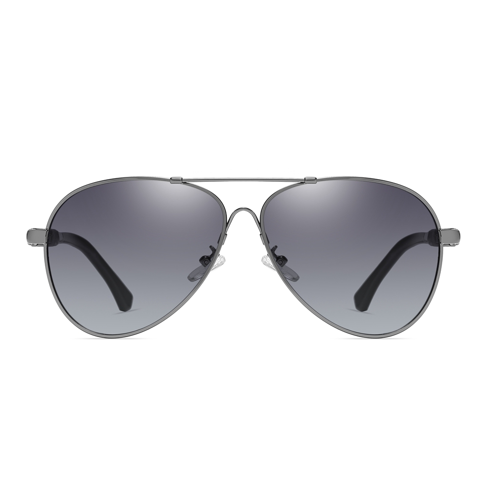 Mens Flexible Memory Metal Aviator Sunglass Custom Luxury Brand Polarized Sunglasses for Business Casual Everyday Sun Glasses with Logo