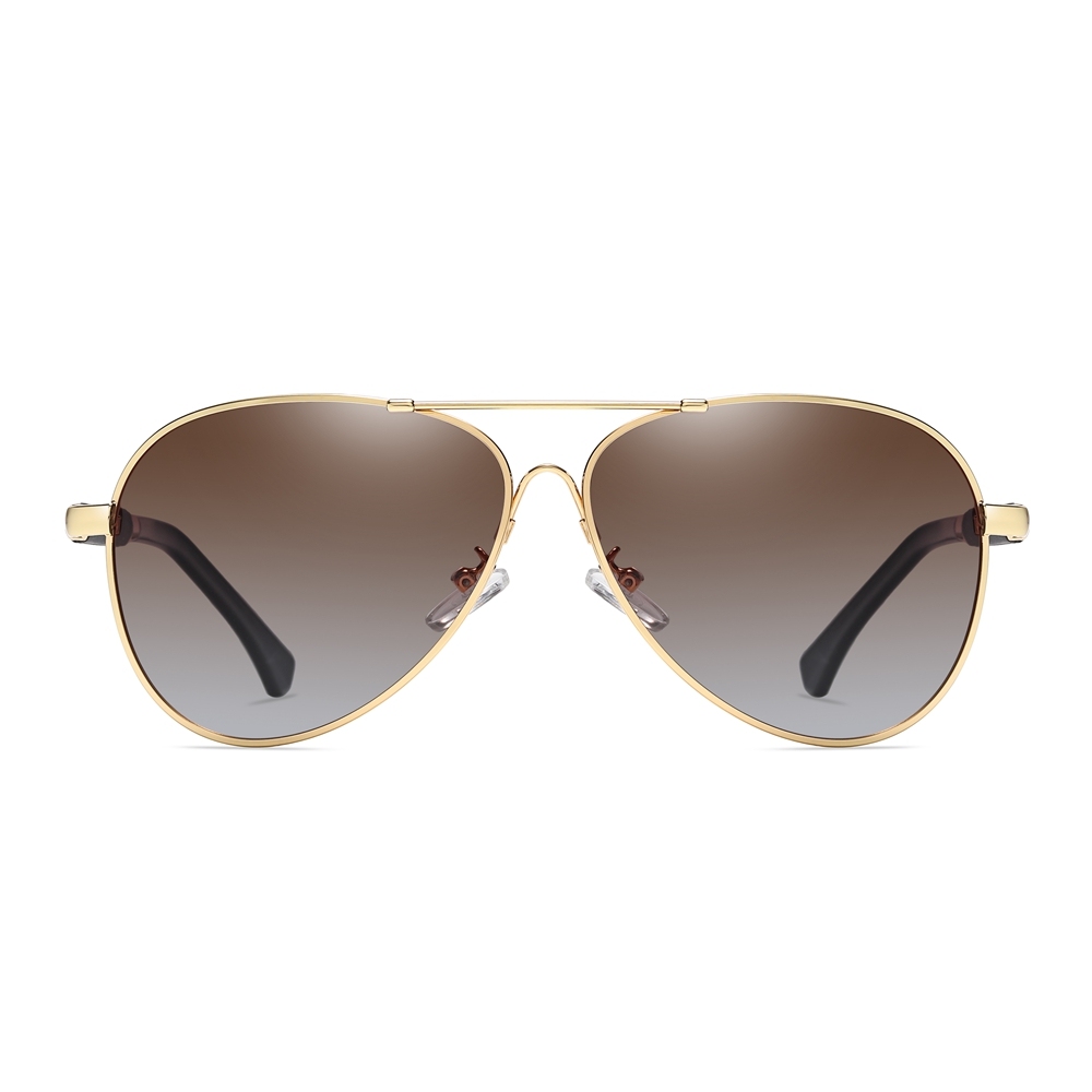 Mens Flexible Memory Metal Aviator Sunglass Custom Luxury Brand Polarized Sunglasses for Business Casual Everyday Sun Glasses with Logo