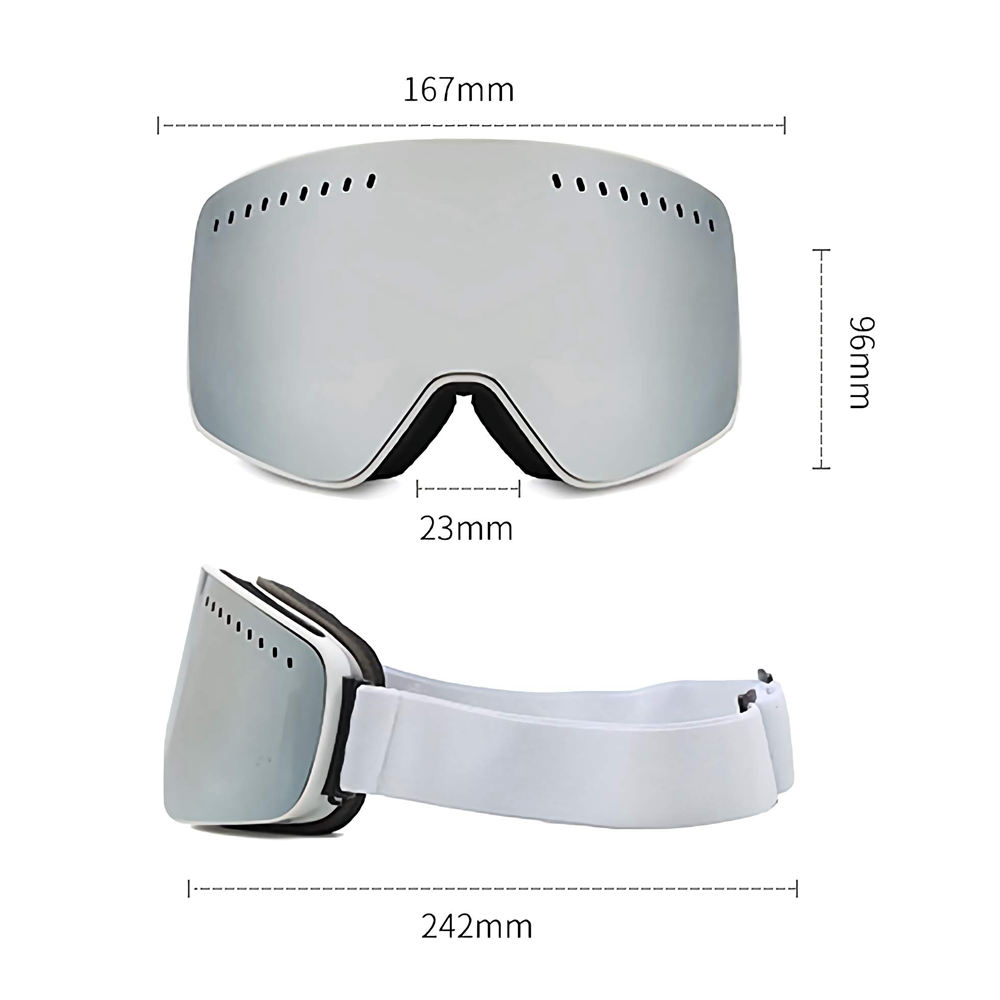 Wholesale High-Performance Ski Goggles for Snowboarding with Breathable Anti-Fog Mirror Coating Double Layer Lens Winter Sports Eyewear Supplier