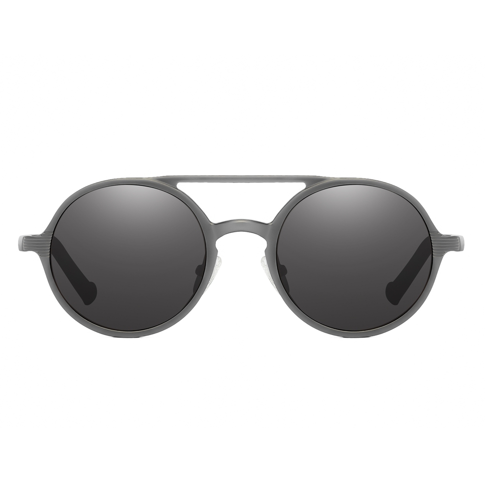 High Quality Men's Retro Double Bridge Round Sunglasses Custom Engraved Logo Aluminum Metal Polarized Glasses Vintage Circle Sunglass
