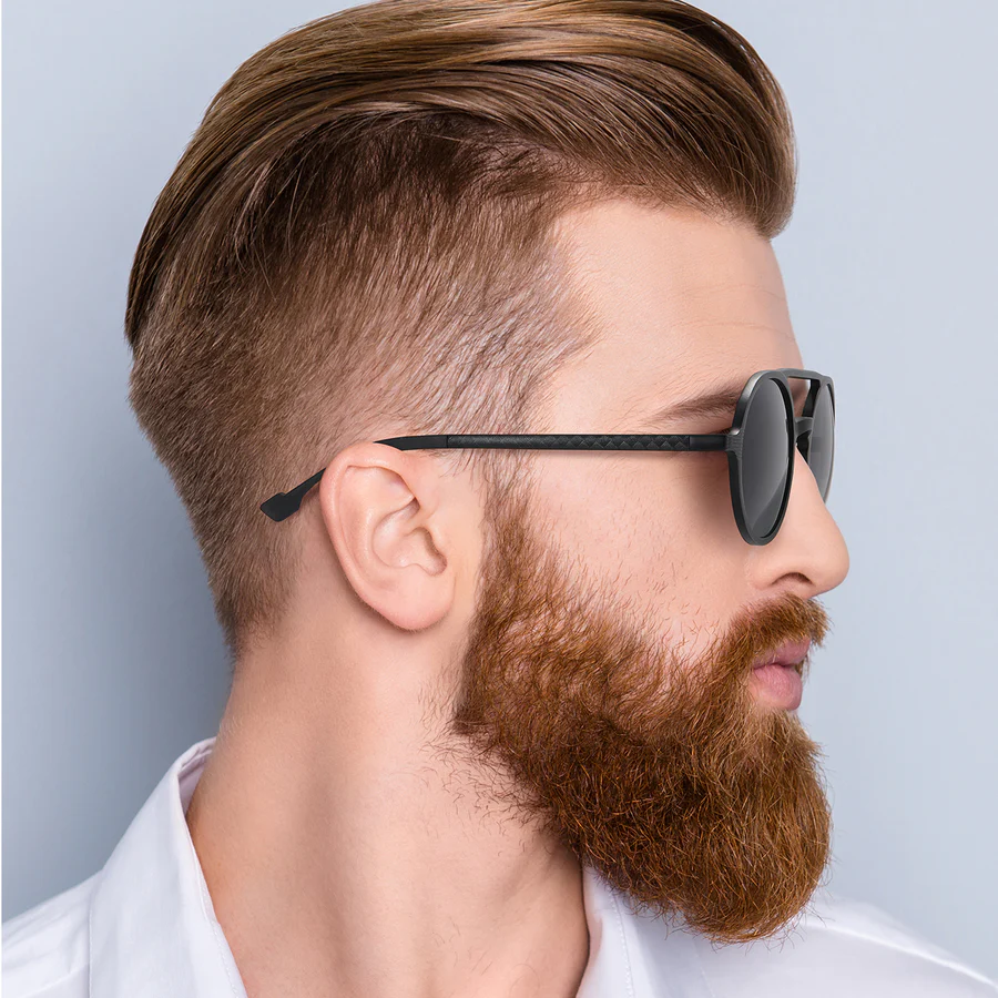 High Quality Men's Retro Double Bridge Round Sunglasses Custom Engraved Logo Aluminum Metal Polarized Glasses Vintage Circle Sunglass