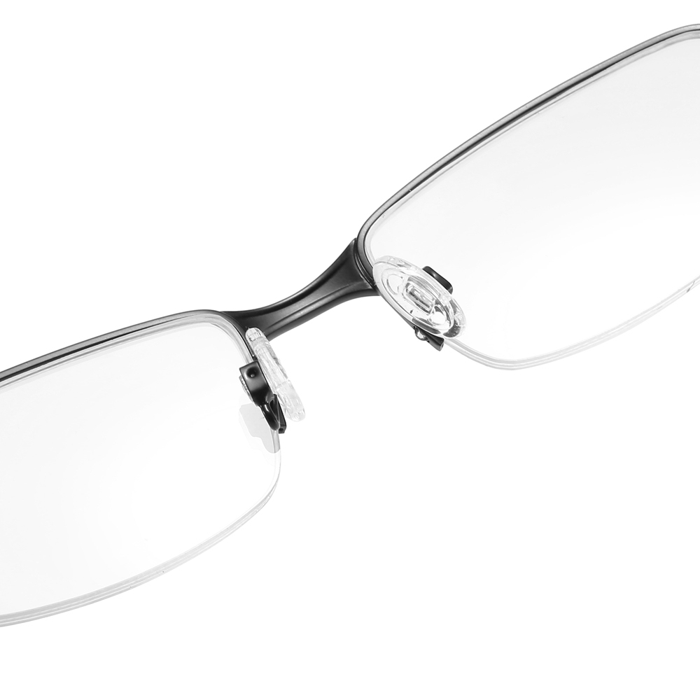 Wholesale High Performance Sports Glasses Frames for Active Men Semi Rimless Rectangular Metal Prescription Eyeglasses with Spring-Coil Temples