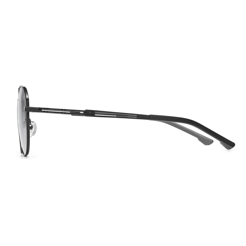 Bulk Wholesale Unisex Irregular Round Metal Sunglasses for Daily Use with Geometric Greca Temples Polarized Fashion Glasses Manufacturer China