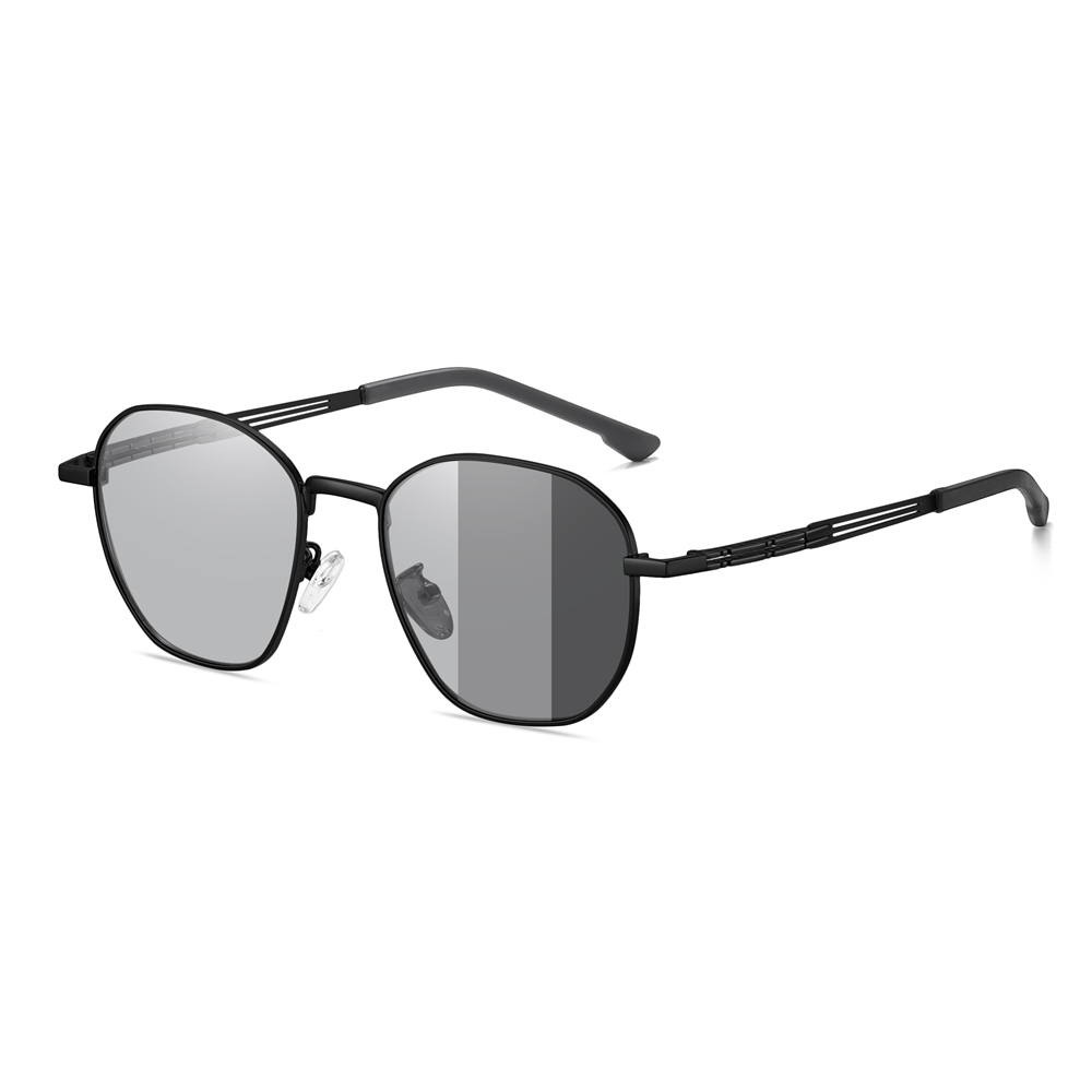 Bulk Wholesale Unisex Irregular Round Metal Sunglasses for Daily Use with Geometric Greca Temples Polarized Fashion Glasses Manufacturer China