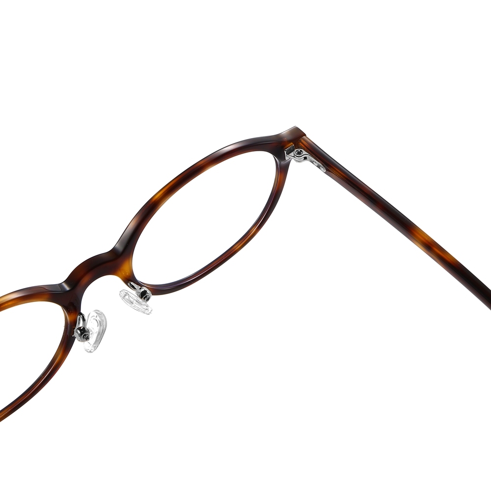 Bulk Wholesale Acetate Oval Panto Glasses Frames with Adjustable Nose Pads for Women's Retro-Modern Prescription Eyeglasses Manufacturer China
