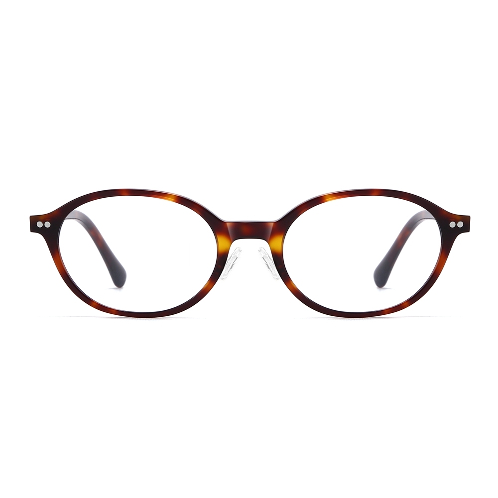 Bulk Wholesale Acetate Oval Panto Glasses Frames with Adjustable Nose Pads for Women's Retro-Modern Prescription Eyeglasses Manufacturer China