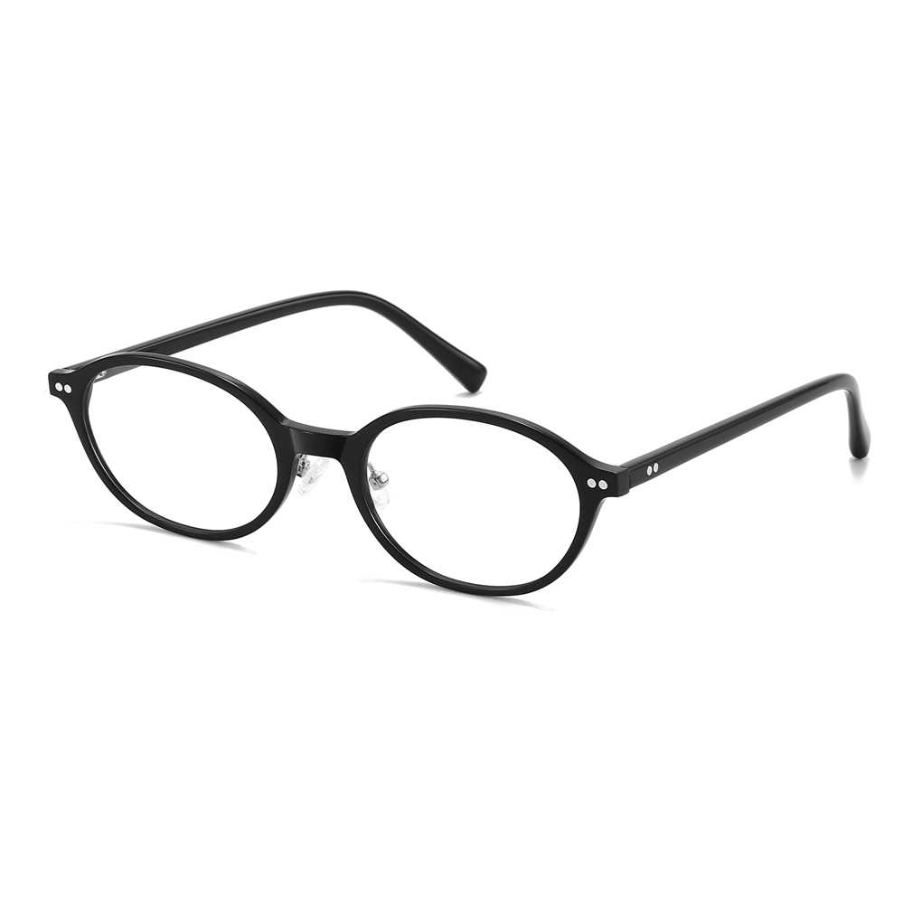 Bulk Wholesale Acetate Oval Panto Glasses Frames with Adjustable Nose Pads for Women's Retro-Modern Prescription Eyeglasses Manufacturer China