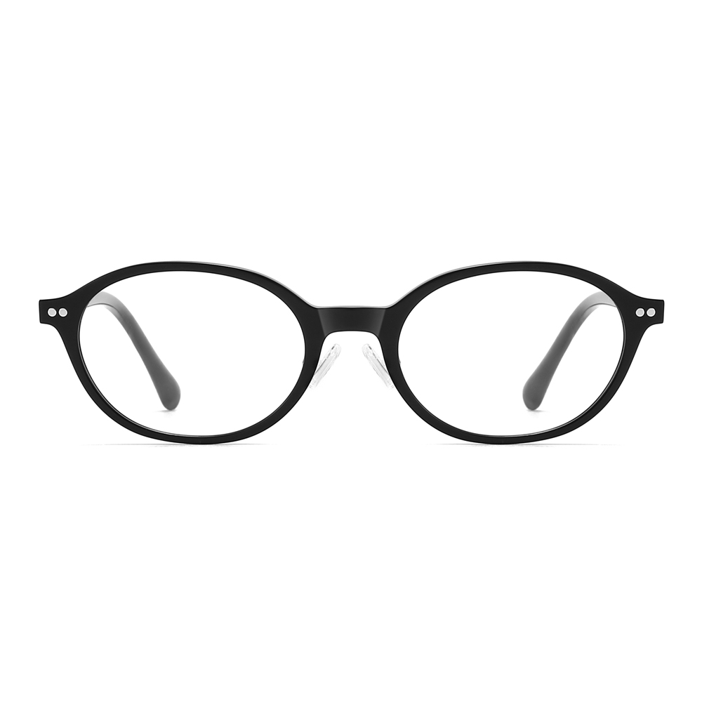 Bulk Wholesale Acetate Oval Panto Glasses Frames with Adjustable Nose Pads for Women's Retro-Modern Prescription Eyeglasses Manufacturer China