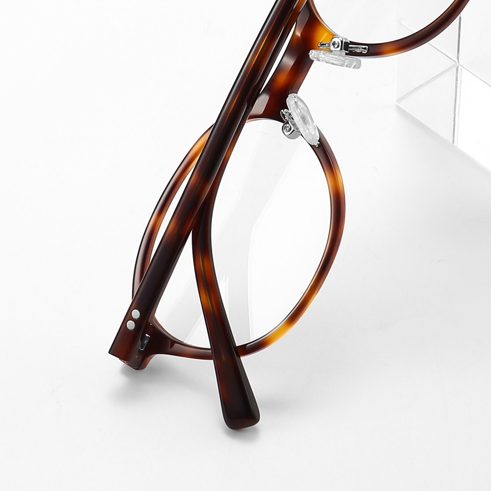 Bulk Wholesale Acetate Oval Panto Glasses Frames with Adjustable Nose Pads for Women's Retro-Modern Prescription Eyeglasses Manufacturer China