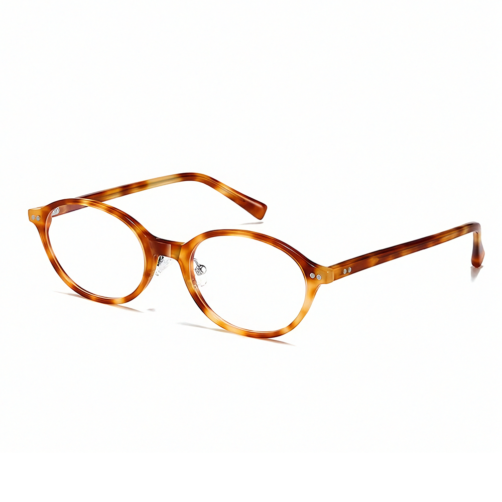 Bulk Wholesale Acetate Oval Panto Glasses Frames with Adjustable Nose Pads for Women's Retro-Modern Prescription Eyeglasses Manufacturer China