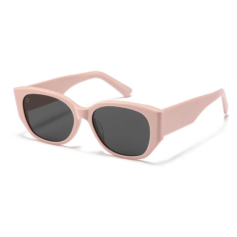 Premium Custom Acetate Trendy Thick-Framed Sunglasses with Wide Arms Oversized Cat-Eye Shades for Women Private Label Eyewear Manufacturer China