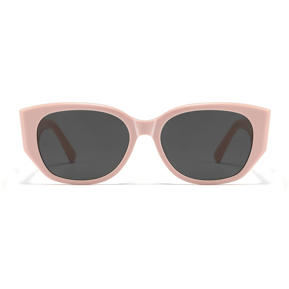 Premium Custom Acetate Trendy Thick-Framed Sunglasses with Wide Arms Oversized Cat-Eye Shades for Women Private Label Eyewear Manufacturer China