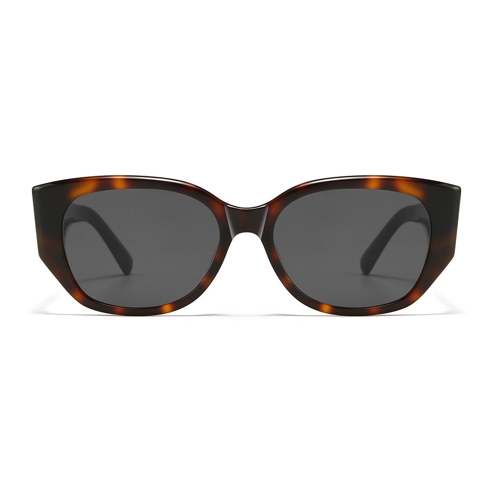 Premium Custom Acetate Trendy Thick-Framed Sunglasses with Wide Arms Oversized Cat-Eye Shades for Women Private Label Eyewear Manufacturer China