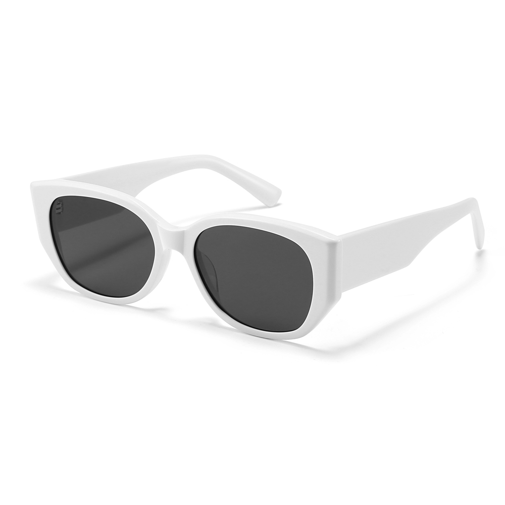 Premium Custom Acetate Trendy Thick-Framed Sunglasses with Wide Arms Oversized Cat-Eye Shades for Women Private Label Eyewear Manufacturer China