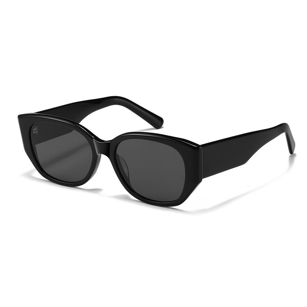 Premium Custom Acetate Trendy Thick-Framed Sunglasses with Wide Arms Oversized Cat-Eye Shades for Women Private Label Eyewear Manufacturer China