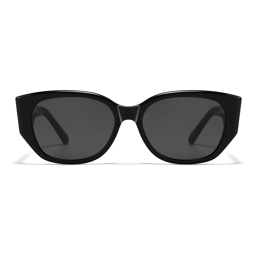 Premium Custom Acetate Trendy Thick-Framed Sunglasses with Wide Arms Oversized Cat-Eye Shades for Women Private Label Eyewear Manufacturer China