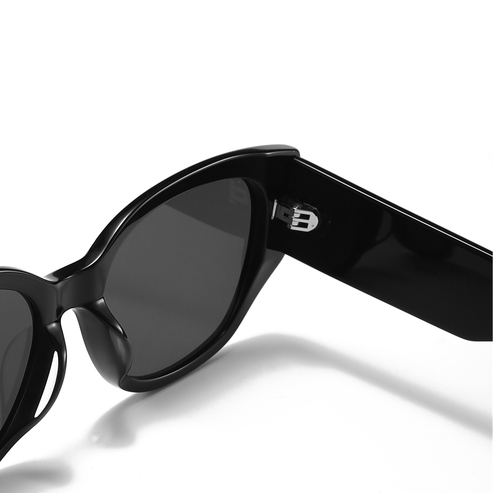 Premium Custom Acetate Trendy Thick-Framed Sunglasses with Wide Arms Oversized Cat-Eye Shades for Women Private Label Eyewear Manufacturer China