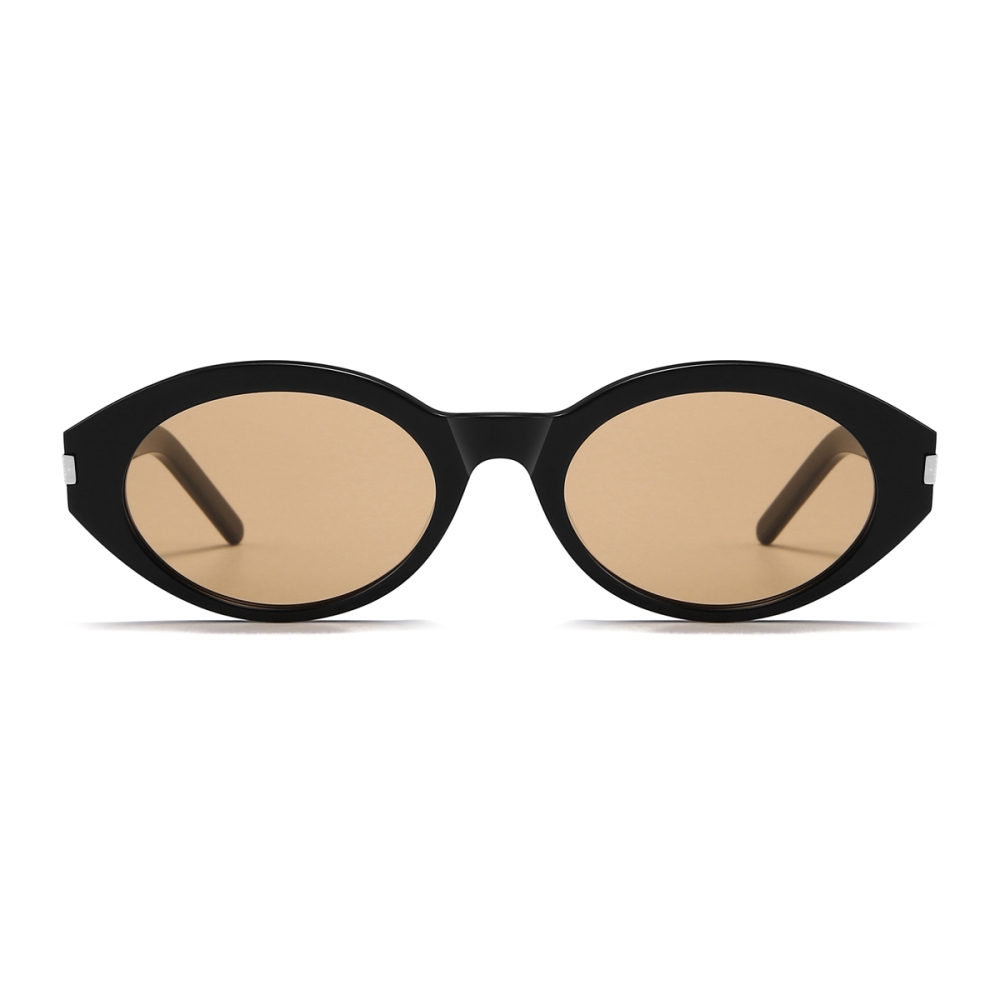 Custom Luxury Designer Shades for Women's Slanted Almond Oval Sunglasses with Metal Accents High Quality White Label Eyewear Manufacturer China