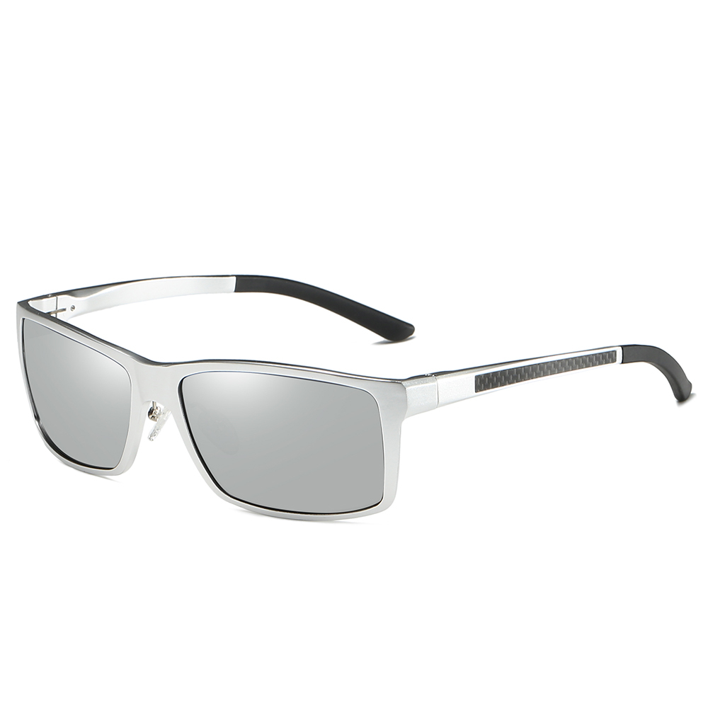 Readystock Lightweight Aluminum Polarized Sports Glasses for Men's Outdoor Activity Eyewear Rectangle Wrap Around Sunglasses Manufacturer China