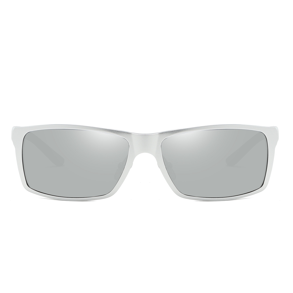 Readystock Lightweight Aluminum Polarized Sports Glasses for Men's Outdoor Activity Eyewear Rectangle Wrap Around Sunglasses Manufacturer China